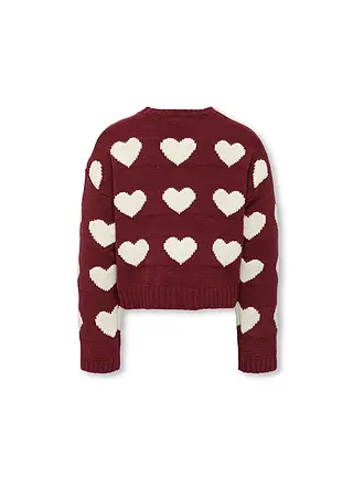 ONLY | Mädchen Pullover KOGSUS | dunkelrot
